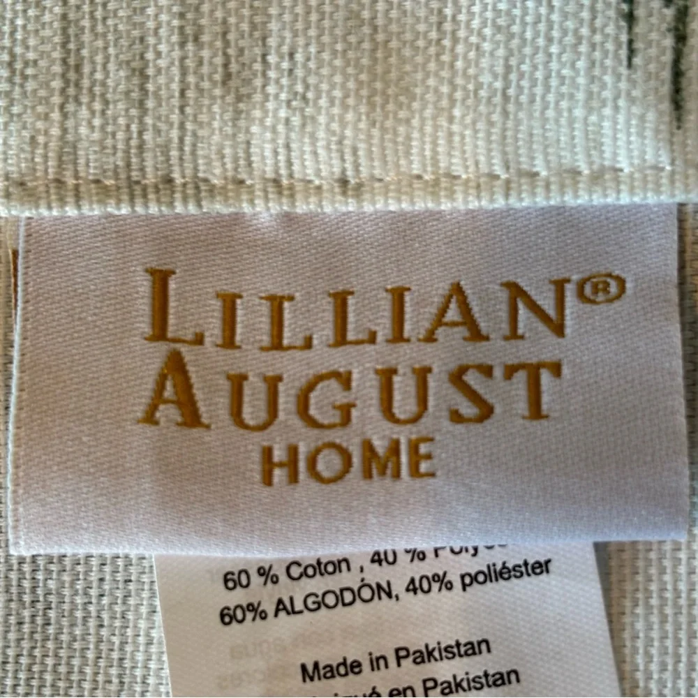 Lillian August Home Chevron print shower curtain sage green white gray LIKE NEW